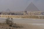 Pohled na areál pyramid v Gíze